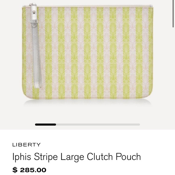 Liberty London Iphis Stripe Clutch - Picture 1 of 4